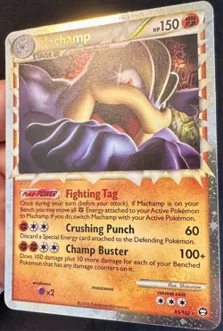 Machamp Prime 95/102 HGSS 2010 Triumphant Pokemon Card TCG Nintendo Holo Rare Nm - Image 3