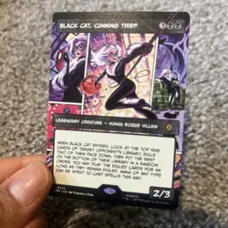 Black Cat, Cunning Thief (Borderless) R Marvel's Spider-Man 222 NM Normal MTG - Image 1