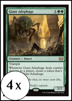 MTG - 4 x Giant Adephage - Duskmourn Commander - Playset 4x x4 - Image 1