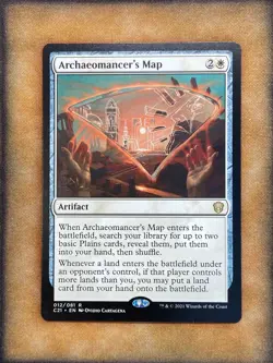 MTG Archaeomancer's Map 012/081 Commander 2021 Rare NM - Image 1