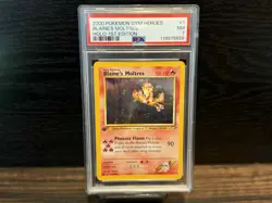 Pokemon 1st Edition Gym Heroes Blaine's Moltres Holo PSA 7 FREE SHIPPING! - Image 1