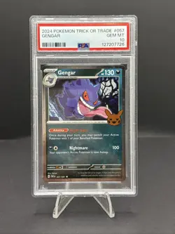 2024 POKEMON TRICK OR TRADE #057 GENGAR PSA 10 - Image 1