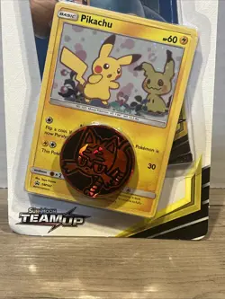 Pokemon TCG Pikachu SM162 Team Up Holo Blister NM/Mint Condition Sealed Mimikyu - Image 5
