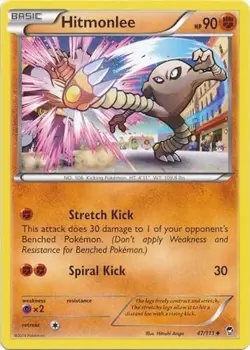 Pokemon TCG - Hitmonlee - 47/111 - Rare - XY: Furious Fists [Near Mint] - Image 1
