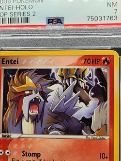 PSA 7 Graded Entei - Holo Pop Series 2 2006 Pokemon #1 - Image 3