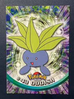 Oddish - #43 1999 Topps TV - Pokemon TCG Heavily Played Blue Logo - Image 1