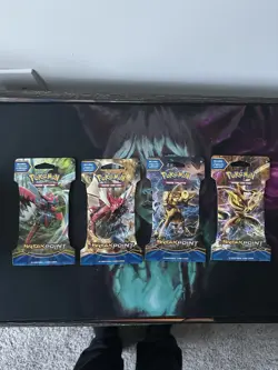 Pokemon TCG XY Breakpoint Sleeved Booster Pack Full Art Set 4 Packs - Image 1