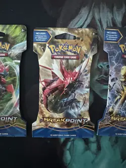 Pokemon TCG XY Breakpoint Sleeved Booster Pack Full Art Set 4 Packs - Image 3
