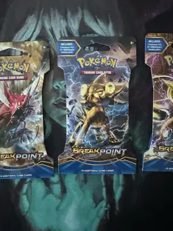 Pokemon TCG XY Breakpoint Sleeved Booster Pack Full Art Set 4 Packs - Image 4