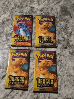 Pokemon Sun & Moon Dragon Majesty Booster Pack (Dragonite Art) Factory Sealed - Image 1