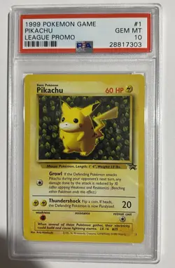 1999 Pokemon Pikachu Ivy League Black Star Promo #1 PSA 10 Gem Mint Authentic - Image 1