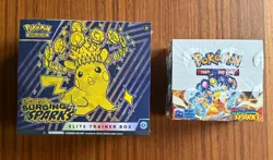 Pokemon TCG Surging Sparks Booster Box and ETB Elite Trainer Box Sealed Lot - Image 1
