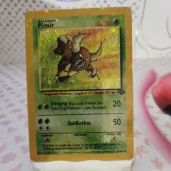 Pinsir 25/64 - Prism Vending Golden Sticker - Vintage Pokemon Holo Sticker - Image 1