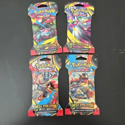 LOT of 4 Pokemon Mega Evolution Sleeved Booster Pack Full Art Collection S074 - Image 1