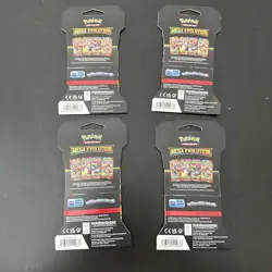 LOT of 4 Pokemon Mega Evolution Sleeved Booster Pack Full Art Collection S074 - Image 2