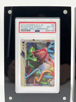 POKEMON HGSS UNDAUNTED RAYQUAZA & DEOXYS LEGEND #89 #90 HOLO PSA 8 NM-MT ENG - Image 1