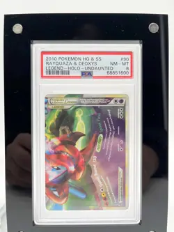 POKEMON HGSS UNDAUNTED RAYQUAZA & DEOXYS LEGEND #89 #90 HOLO PSA 8 NM-MT ENG - Image 2
