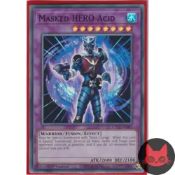 Yugioh Masked HERO Acid TOCH-EN045 Super Rare 1st Edition NM - Image 1