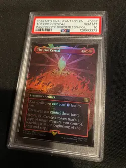 The Fire Crystal - Final Fantasy MtG Borderless Foil Card #0337 PSA 10 GEM MINT! - Image 1