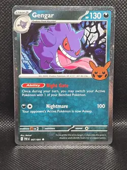 Pokemon TCG Gengar 057/091 Cosmos Holo Trick or Trade 2024(+2 Free Cards) - Image 1