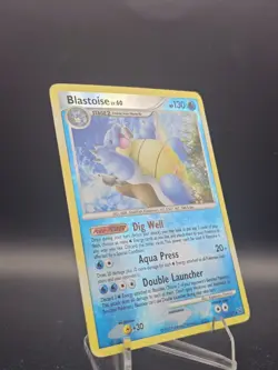 Pokemon TCG Blastoise Reverse Holo Card LV. 60 2/127 Platinum - Image 2