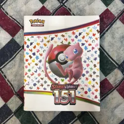 Lightly Used Pokemon Scarlet And Violet 151 Mew Binder Holds 360 Cards - Image 1