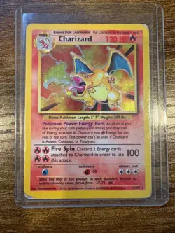 1999 Vintage Charizard Base Set Holo 4/102 Heavily Played Pokemon Card - Image 1