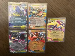 Mega Evolutions EX Lot of Five Pokemon Cards (Absol, Lucario, Mawile, Manectric) - Image 1