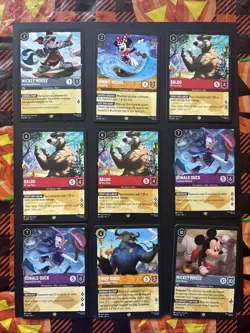 Lorcana Legendary Card Lot - All Non Foil - Mickey Inspirational Warrior - Image 2