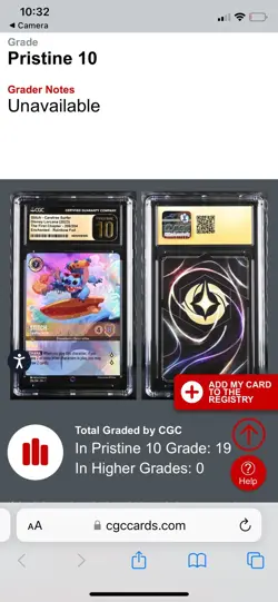 Disney Lorcana GRADED Stitch Carefree Surfer 206/204 ENCHANTED Foil PRISTINE 10 - Image 3