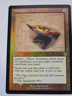 MTG - Semblance Anvil FOIL Schematic RETRO FRAME - Brother's War - Image 1