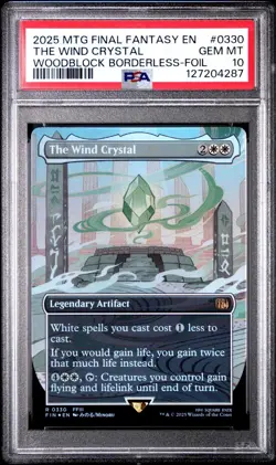 PSA 10 FINAL FANTASY #330 The Wind Crystal (Borderless - Foil ) - MTG - Image 1