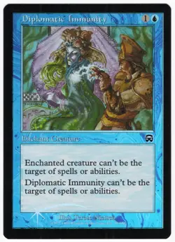 Diplomatic Immunity 1999 Mercadian Masques FOIL Blue Enchantment MTG LP AZ4 - Image 1
