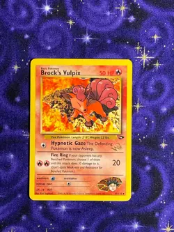 Pokemon TCG Brock's Vulpix 37/132 Gym Challenge WotC Promo - LP - Image 1