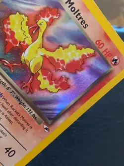 Pokemon TCG - Rocket's Moltres 12/132 1st ed. Gym Heroes (2000) Holo Rare MP - Image 3