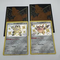 Pokemon 2021 TCG Galarian Meowth & Perrserker Shining Fates Shiny Vault Holo - Image 1