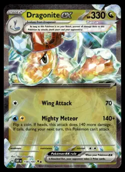 2023 Scarlet & Violet Series - Obsidian Flames Dragonite ex Double Rare #159/197 - Image 1