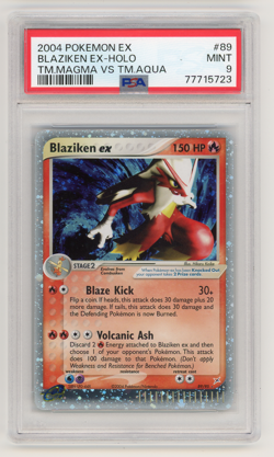 Pokemon Blaziken ex 89 EX Team Magma & Team Aqua Ultra Rare Holo PSA 9 MINT - Image 1
