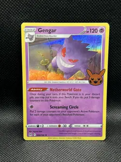 Gengar 066/196 HOLO RARE Trick Or Trade BOOster Pokemon English Foil TCG - Image 1