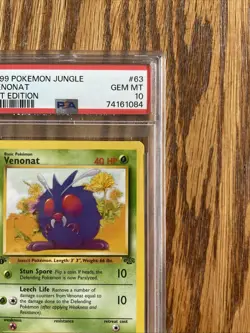 1999 Pokemon Jungle Venonat 1st Edition 63/64 PSA 10 - Image 5