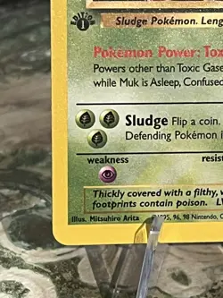 1999 Pokemon Muk Fossil 28 1st Ed - Image 5