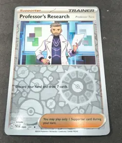 Pokemon Paldean Fates Professor's Research Reverse Holos Trainer 088/091 NM - Image 1