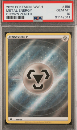 2023 Pokemon SWSH Full Art Metal (Texture) Energy Crown Zenith 159/159 PSA 10!!! - Image 1