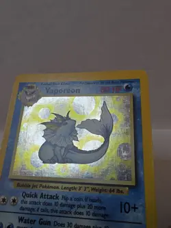 Vaporeon No Symbol Error Holo 12/64 Jungle 1999 WotC - LP English Pokemon - Image 2