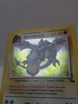 Aerodactyl 1/62 Fossil Base Set Holo Rare Pokemon LP Vintage 1999 WOTC Nintendo - Image 2