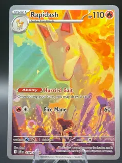 Rapidash 189/182 Sv10: Destined Rivals Holo Rare Pokemon TCG Illustration - Image 1