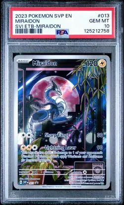 2023 POKEMON SVP EN-SV BLACK STAR PROMO #013 MIRAIDON PSA 10 - Image 1