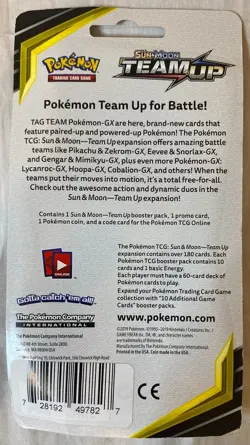 2019 POKEMON SUN & MOON TEAM-UP BOOSTER MIMIKYU SM163 COIN SEALED BLISTER PACK A - Image 2