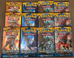 Lot of (12) Sun & Moon Base Set Booster Packs Pokemon TCG FACTORY SEALED - Image 1
