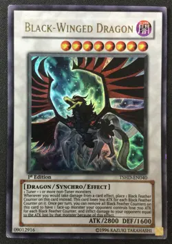 Yu-Gi-Oh TCG #TSHD-EN040 Black-Winged Dragon 1st Edition Ultra Rare HP - Image 1